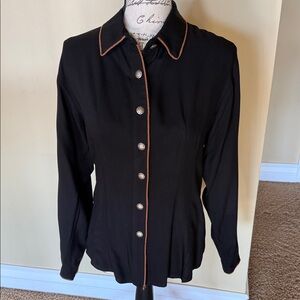 Saddle Ridge Vintage Collection Black Button-Down Women's Shirt